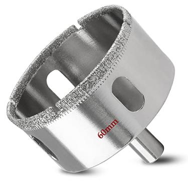 Imagem de Luomorgo Serra de furo de diamante de 60 mm (2 3/8"), profundidade de corte de 2,8 cm (1") para vidro, cerâmica, mármore, porcelana, granito, quartzo, pedra preciosa