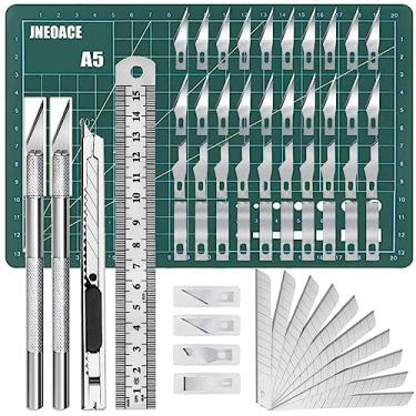 Imagem de Jneoace Exacto Knife Kit de facas de passatempo para artesanato com 40 peças de lâminas exatas para corte de trabalho de arte DIY, passatempo, scrapbook, estêncil