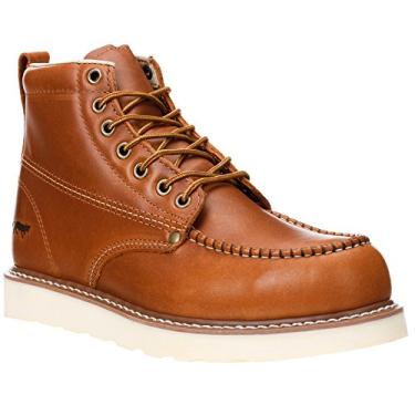 Imagem de Bota de trabalho masculina Golden Fox de 15,24 cm Moc Toe Wedge confortável para construção, Brunn, 12