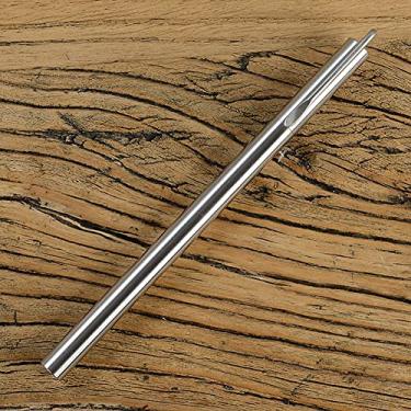 Imagem de Caneta esferográfica de aço inoxidável prata Ekloen, ponta fina, tinta preta, um pacote, With Clip