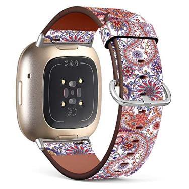 Imagem de Mingdao Pulseira de substituição compatível com Fitbit Versa 4/Versa 3/Sense 2/Sense 2 (Mandala Praisley)