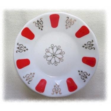 Imagem de Pires de vidro de chá turco de porcelana estilo tradicional (6 peças)