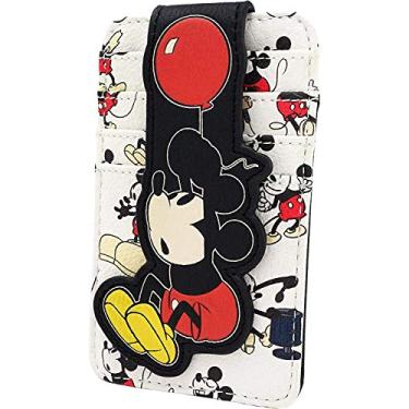 Imagem de Loungefly Carteira Disney Mickey Mouse com estampa de balão e porta-cartões, Multi, One Size, Clássico