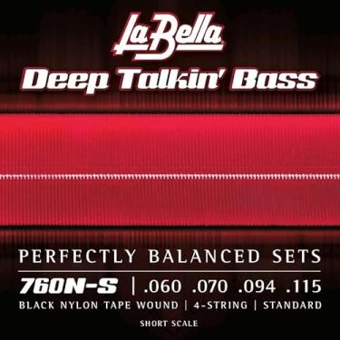 Imagem de La Bella 760N-S Black Nylon Tape Wound Standard Short Scale Bass Guitar String
