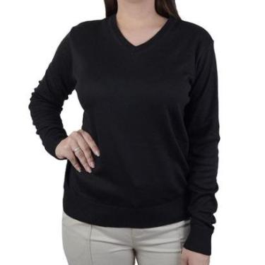 Imagem de Blusa Feminina Facinelli By Mooncity Tricot Preta - 651040-Feminino