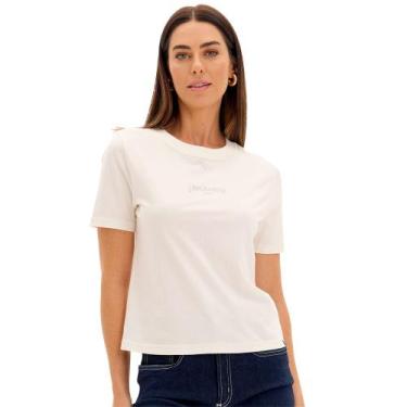 Imagem de Camiseta Babylook Easy Lança Perfume Pr25 Off White Feminino