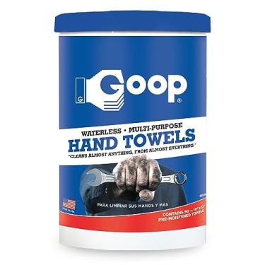 Imagem de GOOP #930 Toalha de limpeza de mão, balde dispensador, limpa as mãos, ferramentas, sapatos, carros, bicicletas, remove gordura, alcatrão e muito mais, 90 unidades