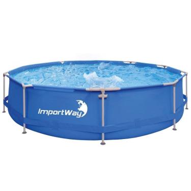 Imagem de Piscina Estruturada Redonda 6800 Litros 3.6m x 76cm Azul Importway Iwpi002