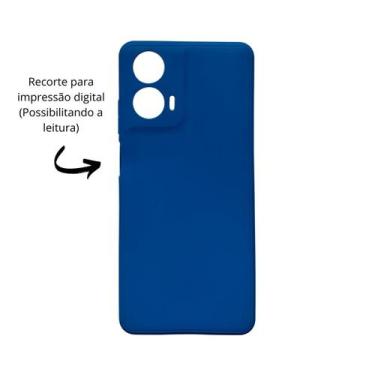 Imagem de Capa Aveludada Compatível Motorola Moto G04 Recorte Digital - DB, Azul