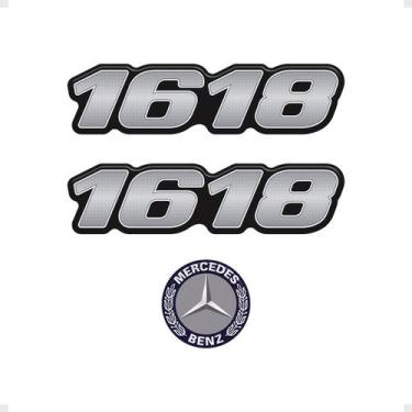 Imagem de Kit Adesivos Caminhão 1618 Mercedes Benz Cromado - Generico - SPORTINO