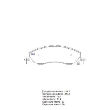 Imagem de Pastilha Freio Convencional Dianteira Sem Alarme Sistema Wagner 3124 S