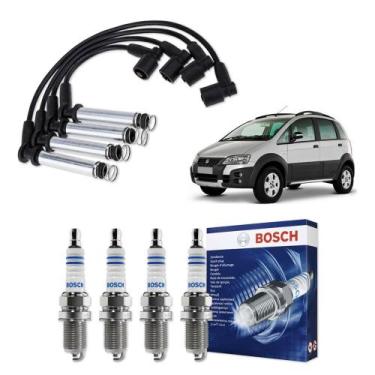 Imagem de Kit Cabo E Vela de Ingnição Original Bosch Fiat Idea Adventure 1.8 8V 