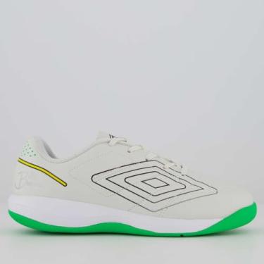 Imagem de Chuteira Umbro Br Futsal Futsal Juvenil Branca e Verde