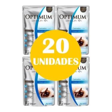 Imagem de Combo 20 Un Sachê Optimum Gatos Castrados 85g - Optimun