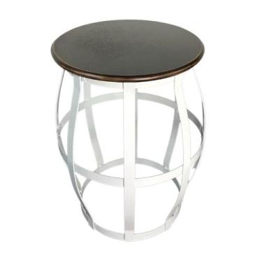 Imagem de Banco Barril Tamborete De Ferro Seat Garden Para Decoração - Alpe & Ar