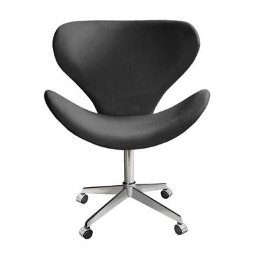 Imagem de Poltrona Isis Swan Cadeira Giratória com Rodinhas Escritório, Home off