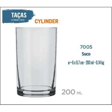 Imagem de 06 Copos Cylinder 200Ml - Multiuso - Nadir Figueiredo