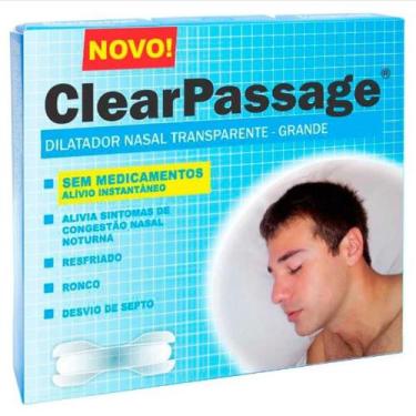 Imagem de Dilatador Nasal ClearPassage Transparente Tamanho Grande com 9 Unidade