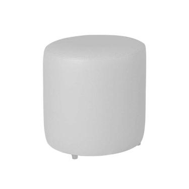 Imagem de Puff Redondo 40cm X 40cm X 40cm Diametro Courino sem Rodizios Branco