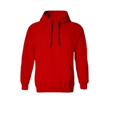 Imagem de Casaco Moletom liso Masculino Feminino Canguru Com Bolso e Capuz Blusa