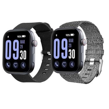 Imagem de Pulseira para relógios inteligentes GTX12, Lamshaw 22 mm, tecido de nylon, respirável, acessório de substituição compatível com relógios inteligentes Fitpolo GTX12, ENOMIR GTX12, Tensky GTX12, uaue