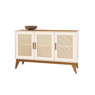 Imagem de Buffet Aparador Andorra 3 Portas 1.30cm Edn, Off White Cedro