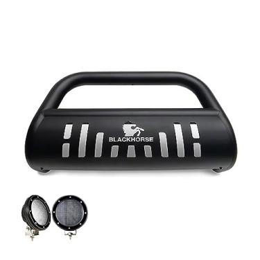 Imagem de Kit Black Horse Bull Bar com placa deslizante preta fosca compatível com Ford Ranger-BBFO100A-SP-PLFB 2019-2022