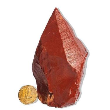 Imagem de 01 Jaspe Vermelho Pé e Bico Serrado 300 a 400g Média 10cm - Cristaisde