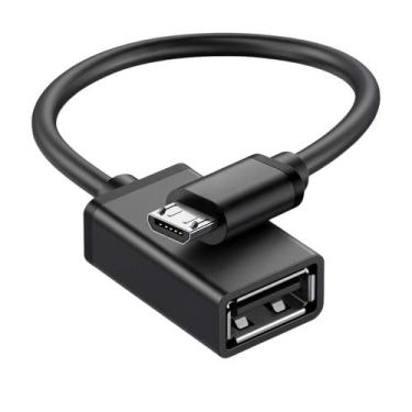 Imagem de Adaptador OTG Micro USB V8 Macho para USB Fêmea - Cabo OTG Micro USB V