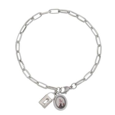 Imagem de Pulseira Cadeia Consagração Nossa Senhora do Carmo Corrente Inox - FOR