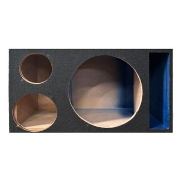 Imagem de Caixa trio duto regua colorido 12 pol mdf vazia - Link Parts, AZUL