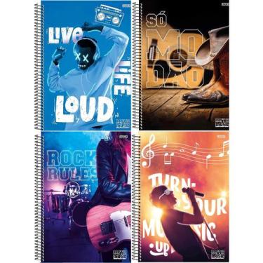 Imagem de Caderno Espiral Capa Dura 1 Matéria - 80 Folhas - Dont Stop the Music 