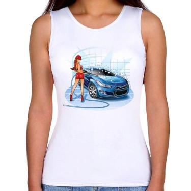 Imagem de Regata Feminina Lava Jato Garota - Foca na Moda, Branco, M