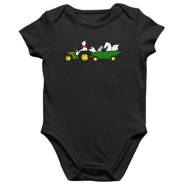 Imagem de Body Bebê Algodão Fazendeiro - Foca na Moda, Preto, G