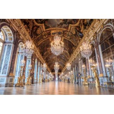 Imagem de Painel de Lona Palácio Real Dourado Salão de Festas - Fabrika da Festa