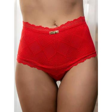 Imagem de Calcinha Cinta Cós Pala Alta Feminina Reforçada Com Renda - Ninfrodite
