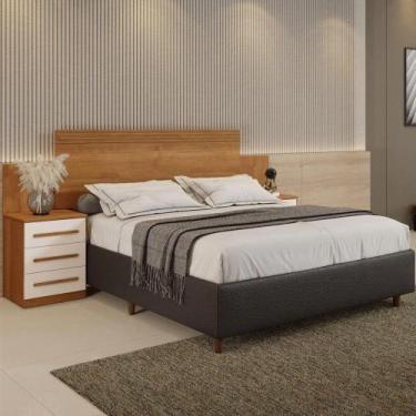 Imagem de Cabeceira imperio benetil móveis - Cinamomo/Off White - BENETIL MOVEIS