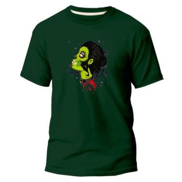 Imagem de  Camiseta Basica Algodão Premium Estampa Digital Zombie Girl - NoBrand