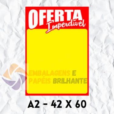 Imagem de Cartaz de oferta Imperdível 42 x 60 (A2) - 100 unidades - Embalagens e