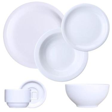 Imagem de Jogo Jantar Chá C Bowl Tigela 48 Peças Protel Porcelana Schmidt 8 Pess