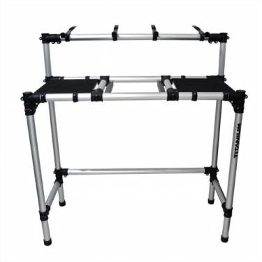 Imagem de Suporte Profissional Dj Titanium Racks RDJCDJ Ideal Para 1 Mixer e 2 C