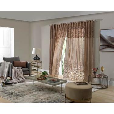 Imagem de Cortina de Renda com Bandô Irlanda 3,50 x 2,20 m + Bandô 60 cm, Renda Clássica, Passante, Ótimo Caimento e Durabilidade – DESERT