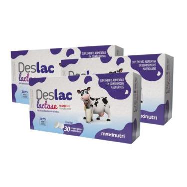 Imagem de Kit 3 Deslac Mastigável 30 Cápsulas Maxinutri