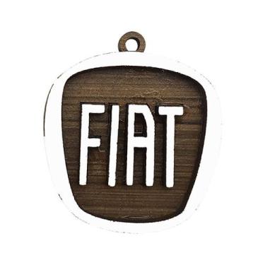 Imagem de Chaveiro 3d Marca Fiat 4cm Mdf Madeira Decorada - ATACADÃO DO ARTESANA