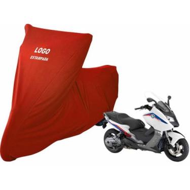 Imagem de Capa De Tecido Helanca Lycra Para Moto BMW C 600 - Mz, Vermelho
