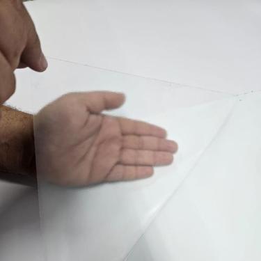 Imagem de Adesivo Vinil Transparente Papel Vinílico Plástico Cristal P/ Encapar 