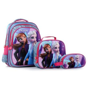 Imagem de Kit Mochila Escolar Personagens Com Lancheira e Estojo - MEGA vARIEDAD