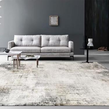 Imagem de Decoração para casa Tapete abstrato cinza Sala de estar Tapetes Sofá Cadeira Área Tapete Decoração de quarto Tapete de cabeceira, flanela 5.100 x 160 cm 39,4 x 63 pol.