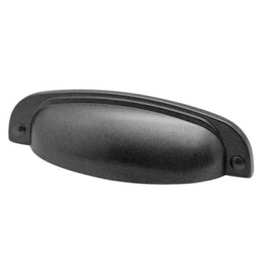 Imagem de Puxador 2773 Quebec Concha Preto Fosco para Móveis Armários Gavetas Torralba