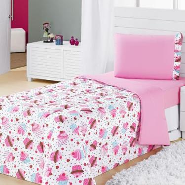 Imagem de Edredom Solteiro Infantil Kids Estampado 01 Peça Cupcake - Enxovais Aq